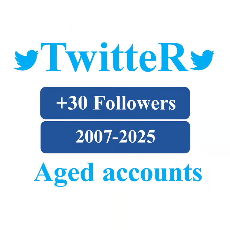 Twitter aged 2007-2024 +30 Followers + auth_token + firstmail included + 2FA
