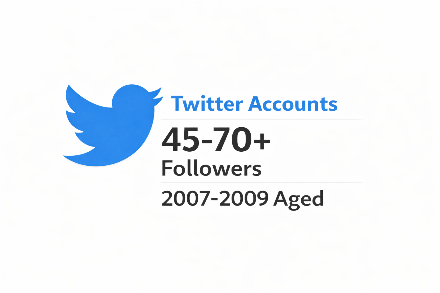❄️Twitter 45-70 + Followers❄️2007-2009 aged❄️user:pass:email:passMail:token:2fa:creation_country