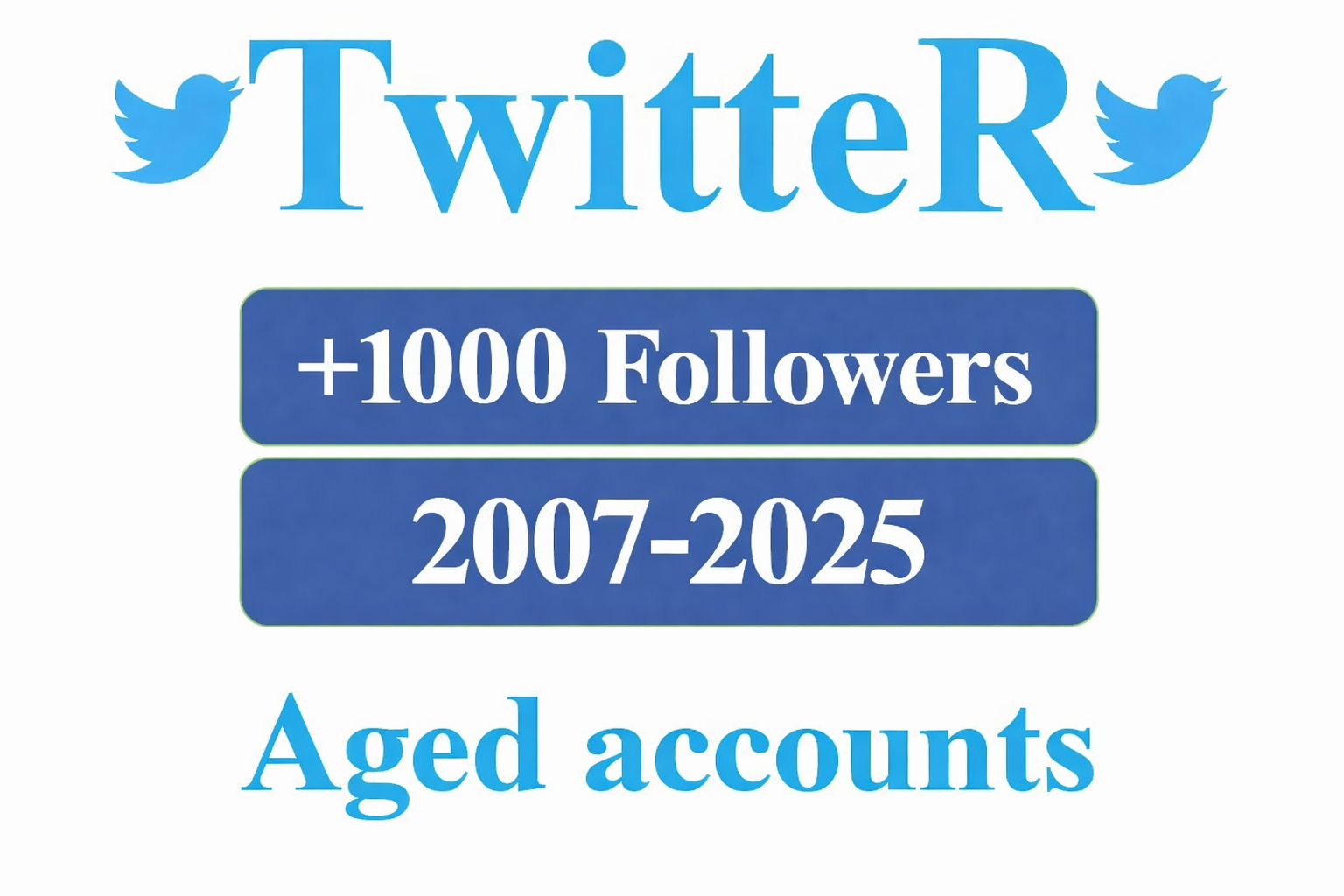 Twitter aged 2007-2022, +1000 followers+ auth_token + firstmail included + 2FA